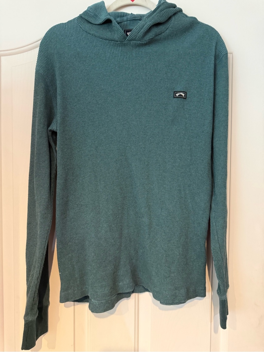 Billabong Teal Waffle-Knit Crewneck Hoodie
